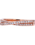 10K RG .25 CTW Diamond Crossover Band