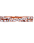 10K RG .25 CTW Diamond Crossover Band