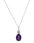 10K TT Gemstone & Diamond PendantsMore Colors Available