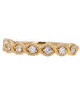 14K 1/4 CT Diamond Twisted Stackable BandMore Colors Available