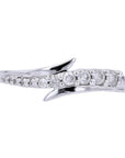 10K WG .25 CTW Diamond Bypass Ring