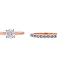 10K RG 1/2 CTR Miracle Set Diamond Bridal Set