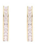 10K Diamond Channel Set Hoops