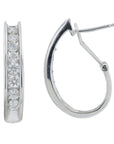 10K WG 1 CT Diamond Hoops