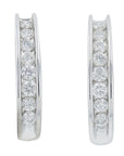 10K WG 1 CT Diamond Hoops
