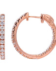 10K RG 1 1/2 CT Diamond Inside-Out Hoops