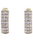10K 1 CTW Diamond Hoops