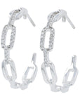 10K WG .17 CT Diamond C Hoops