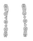 10K WG .06 CT Diamond Hoops