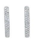 10K WG .20 CT Diamond Hoops