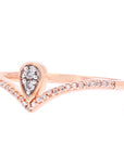 10K RG Diamond Stackable Ring$99