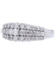 10K WG 1 CT Diamond Three Row Band