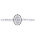 10K Diamond Oval Cluster Ring