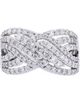 10K WG 1 CTW Diamond Crossover Ring