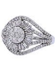 10K WG 1 CTW Diamond Cluster Ring