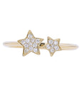 10K .13 CTW Diamond Star Cuff RingMore Colors Available
