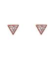 10K RG Diamond Triangle Studs