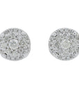 10K WG .50 CTW Diamond Cluster Studs