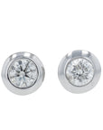 10K WG .50 CT Diamond Bezel Set Studs