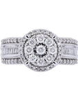 10K WG 1 CTW Diamond Cluster Ring