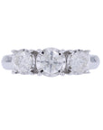 10K 1 CT Three Stone Engagement RingMore Colors Available