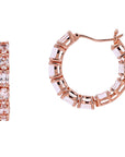 10K RG Morganite Inside-Out Hoops