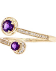 10K Amethyst Bypass RingMore Colors Available