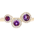 10K Three Stone Amethyst RingMore Colors Available