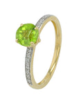 10K Gemstone Solitaire RingMore Colors Available