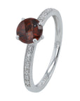 10K Gemstone Solitaire RingMore Colors Available