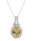 10K Citrine Oval PendantMore Colors Available