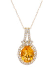 10K Citrine Oval PendantMore Colors Available