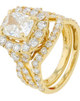 Lab Diamond Center Bridal Set in 14K Yellow Gold (4 ct. tw)