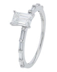 Lab Diamond Emerald Cut Center Bridal Set in 14K Gold (0.75 ct. tw)