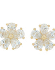 Lab Diamond Flower Earrings in 14K Gold (2 ct. tw)