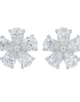 Lab Diamond Flower Earrings in 14K Gold (2 ct. tw)