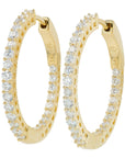 Lab Diamond Inside-Out Hoops in 14K Gold (1 ct. tw)