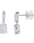 Lab Diamond Earrings in 14K White Gold (1 ct. tw)