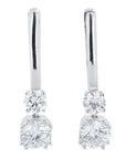 Lab Diamond Earrings in 14K White Gold (2 ct. tw)