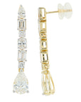 Lab Diamond Drop Earrings in 14K Yellow Gold (3.75 ct. tw)