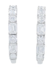Lab Diamond Hoops in 14K White Gold (2 ct. tw)