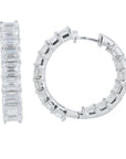 Lab Diamond Inside-Out Hoops in 14K White Gold (8 ct. tw)