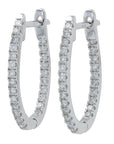 10K .50 CT Lab Grown Diamond Inside-Out HoopsMore Colors AvailableLab Grown Diamond