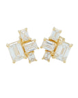 Lab Diamond Cluster Studs in 14K Gold (1.25 ct. tw)