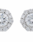 14K WG 1 CTW Lab Grown Diamond Halo StudsLab Grown DiamondMore Colors Available