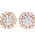 14K WG 1 CTW Lab Grown Diamond Halo StudsLab Grown DiamondMore Colors Available