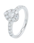 Lab Diamond Halo Engagement Ring in 14K Gold (1 ct. tw)