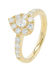Lab Diamond Halo Engagement Ring in 14K Gold (1 ct. tw)