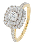 Lab Diamond Halo Engagement Ring in 14K Gold (1 ct. tw)