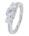 Lab Diamond Toi Et Moi Style Ring in 14K White Gold (0.50 ct. tw)
